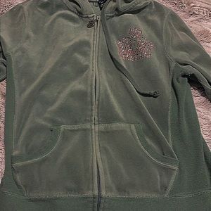 LoveCulture 2000s Jacket with Bedazzled Crown on Front Right, and Back.